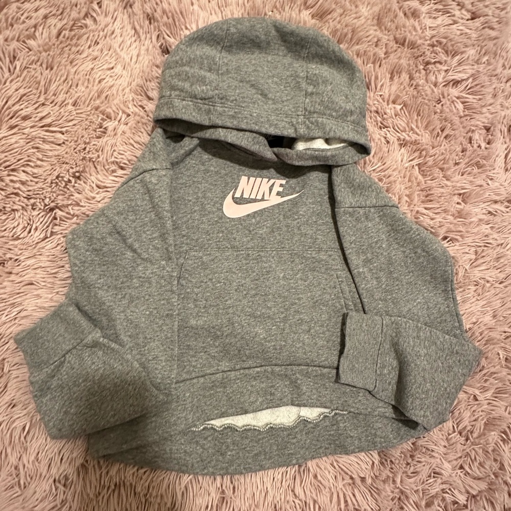 Nike Gray and Pink Sweater